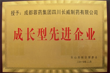 我公司被授予“成長型先進(jìn)企業(yè)”稱號